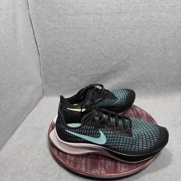 Nike Zoom Air Pegasus 37 Run Shoes Womens 9 1/2 Black Blue - Picture 3 of 9